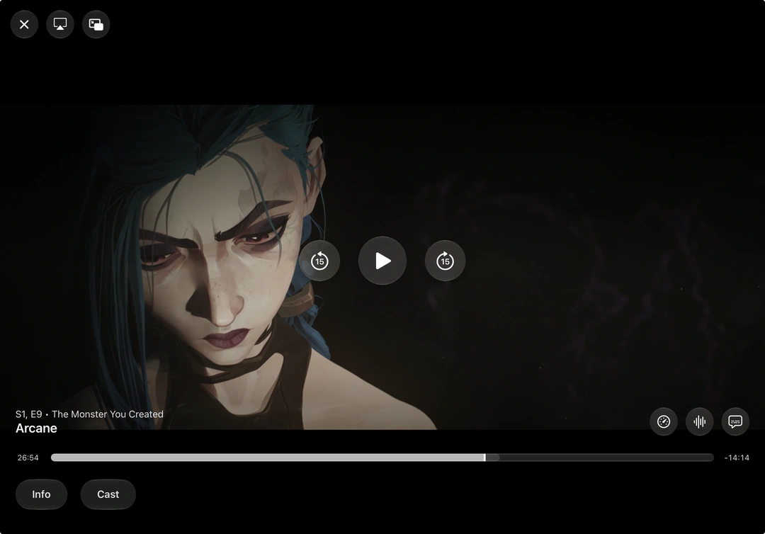 Playback controls on iPad
