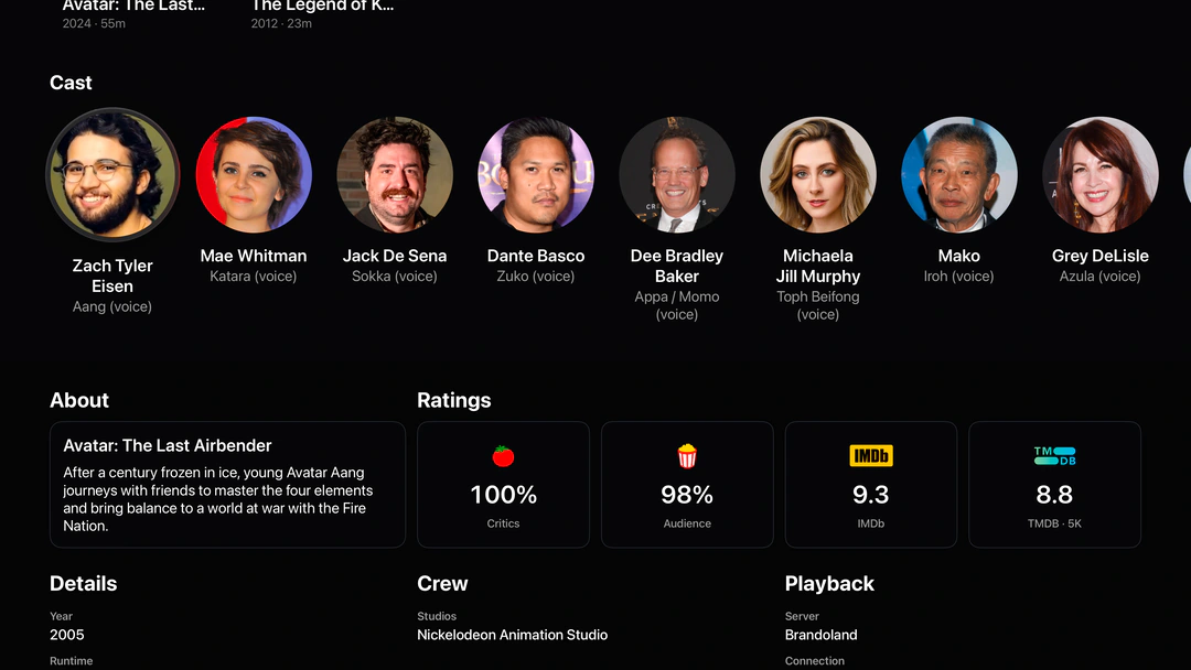 Cast and ratings on Apple TV