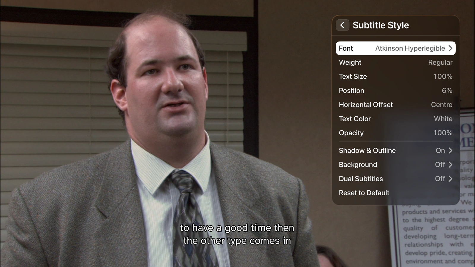 Subtitle styling during playback